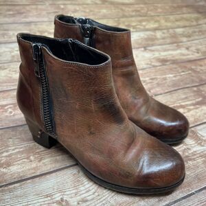 LA BOTTEGA DI LISA Ankle Boots Side Zip Booties Size EUR 37 US 6 Italy Made